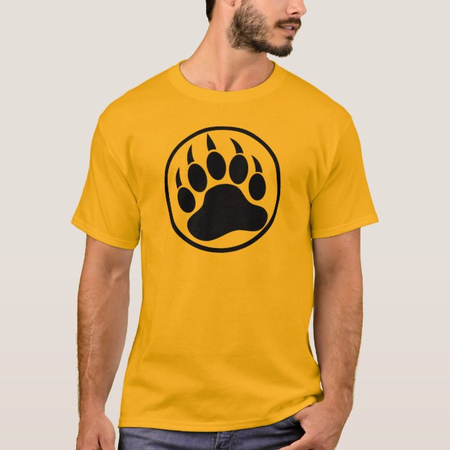 Camiseta Pata Do Urso Na Cabeça Da Frente, Na Parte Traseir (Frente)