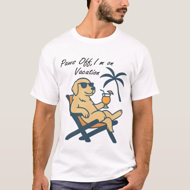 Camiseta Pata fora Estou no Cão de Férias (Frente)