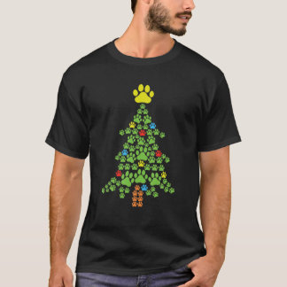 Camiseta Pata Impressa Árvore de Natal Em Xmas
