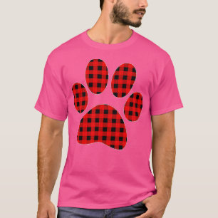 Camiseta Pata-papoila-pãozinha Imprimir Xadrez Vermelha Cor