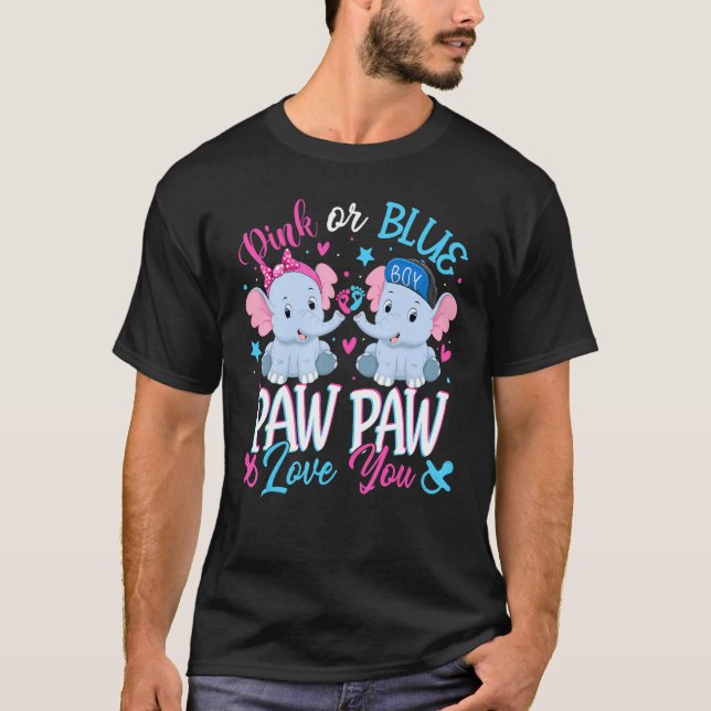 Camiseta Pata Rosa Ou Azul Te Ama Elefantes Bebê Gend (Frente)
