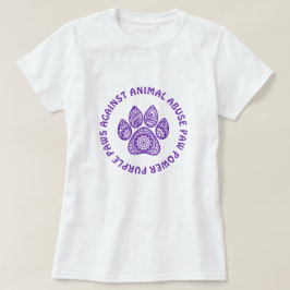 Camiseta Pata Roxa Para Sensibilização Para O Abuso Dos Ani