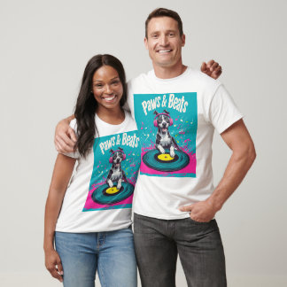 Camiseta Patas & Batidas - Música Canina Divertida