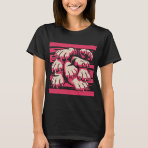 Camiseta Patas com Falha Estética Cyberpunk Garras Feral Fa