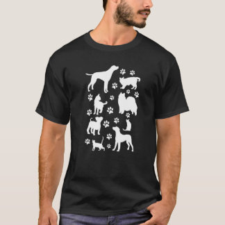 Camiseta Patas de Cachorro Gato Cachorro Gatos e Cachorros 