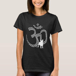 Camiseta Patas de cachorro Om Bulldog Francês Yoga Aum Ohm