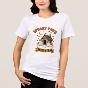 Camiseta Patas de Fantasma de Cachorro de Halloween