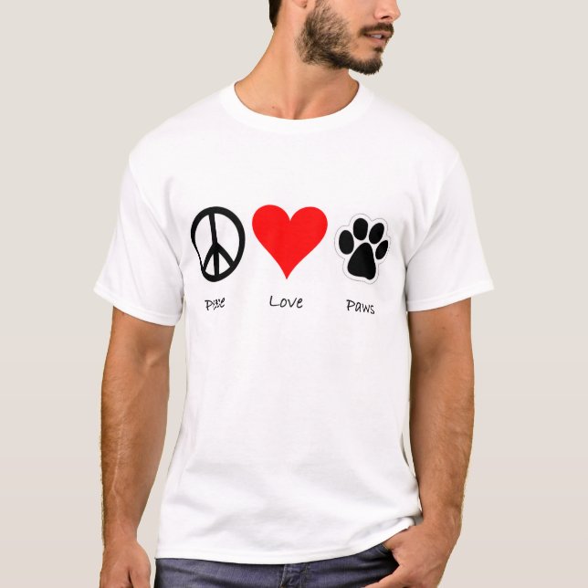Camiseta Patas do amor da paz (Frente)