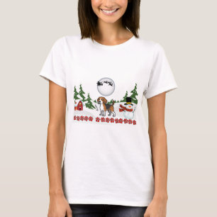 Camiseta Patas do lebreiro do Feliz Natal