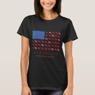 Camiseta Patas E Es Para Sempre Schnauzer Bandeira Dos EUA