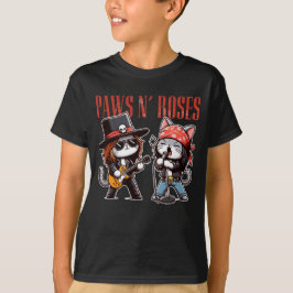Camiseta Patas Fofas 'N Rosas Pedra Divertida Gato Presente
