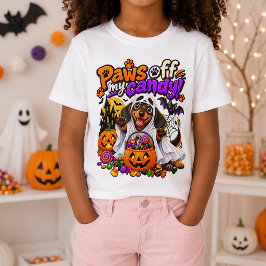 Camiseta Patas Fora dos Meus Doces Cachorro Engraçado Fanta