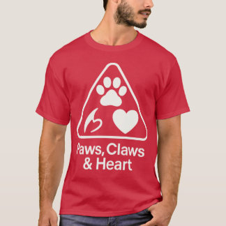 Camiseta Patas Garras Coração engraçado