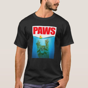 Camiseta Patas Gatinho Fofo  Gato E Pato de Borracha Amarel