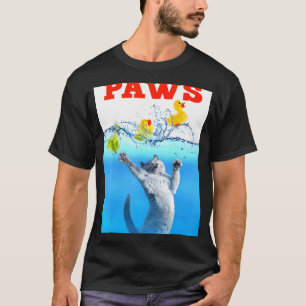 Camiseta Patas Gato E Pato De Borracha Amarelo Gatinho Fofo
