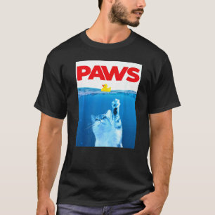 Camiseta Patas Gato & Pato de Borracha Amarelo Gatinho Fofo