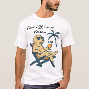 Camiseta Patas Para Fóra Estou de Férias Cachorro