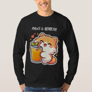 Camiseta Patas Personalizadas e Design de Gato Fofo Atualiz