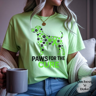 Camiseta Patas por uma Cura Conscientização do Câncer de Sa