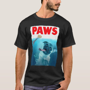 Camiseta Patas Pug Cão E Osso Topo Gato Paródia