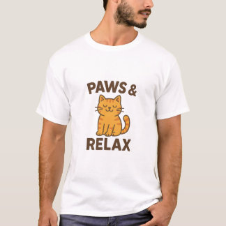 Camiseta Patas & Relax – Gráfico de Meme de Gato Engraçado