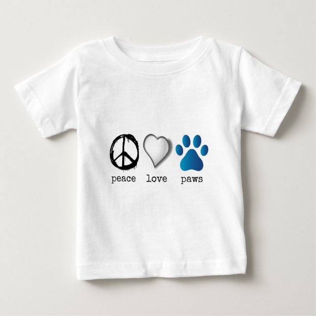 Camiseta Patas retros do amor da paz (Frente)