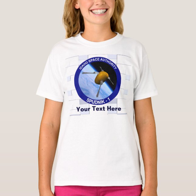 Camiseta Patch da Missão de Satélite Idaho Spudnik (Frente)