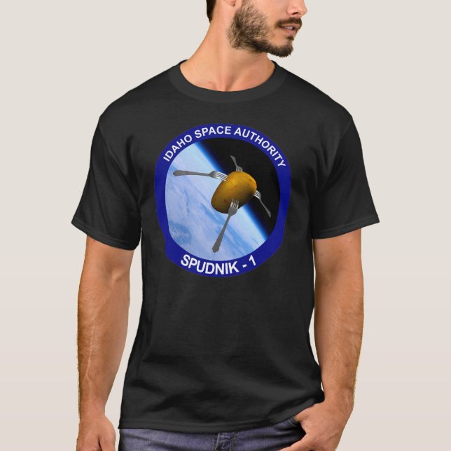 Camiseta Patch da Missão de Satélite Idaho Spudnik (Frente)