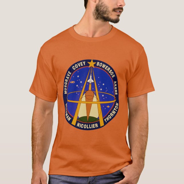 Camiseta Patch De Missão Sts-61 (Frente)