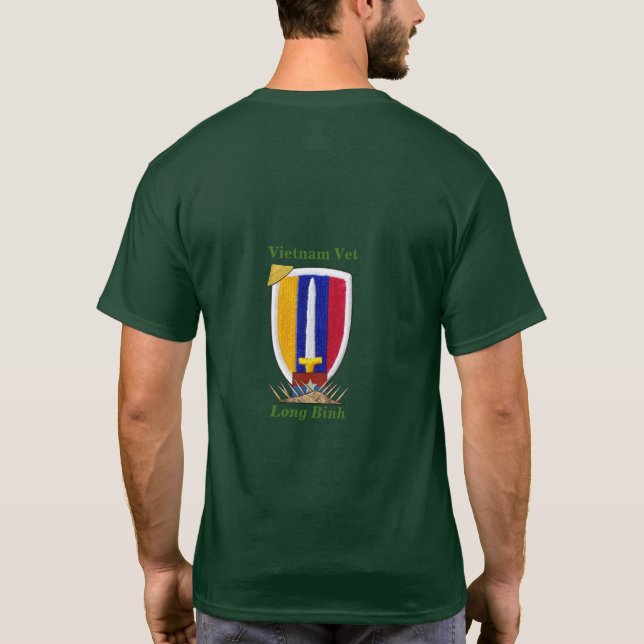 Camiseta Patch de Vetes de Guerra Vietnamita do Exército US (Verso)