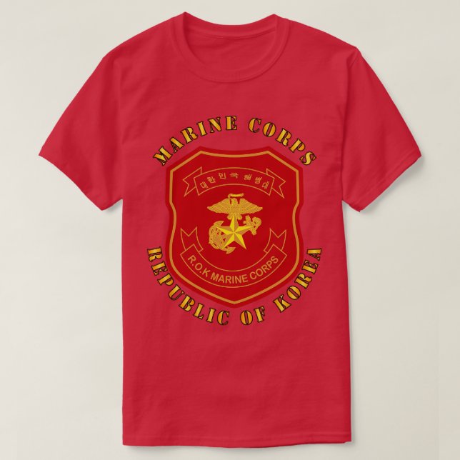 Camiseta Patch do Corpo Marinho da República da Coreia (Frente do Design)