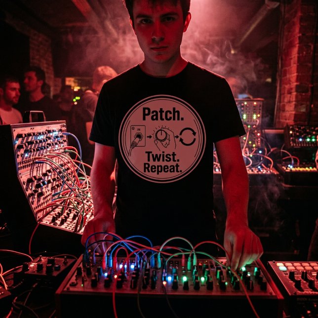 Camiseta Patch Twist Repeat. – Modular-Synthesizer (Criador carregado)