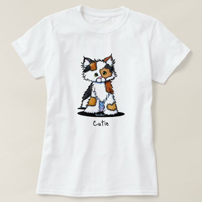 Camiseta Patches Calico Cat (Frente do Design)