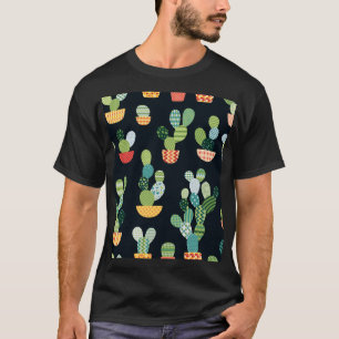 Camiseta Patchwork Cactus Vegetais sem Olhos Padrão