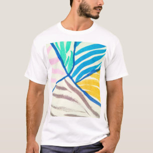 Camiseta Patchwork com aquarela: estilo de pintura sujo.