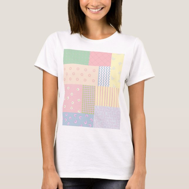 Camiseta Patchwork de Pastel (Frente)