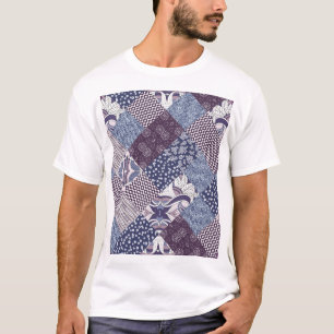 Camiseta Patchwork Doodle: Vintage Boho Seamless.