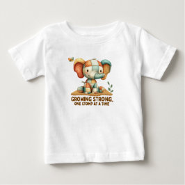Camiseta Patchwork Elephant “Growing Strong”  