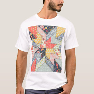 Camiseta Patchwork Floral: Vintage Ornament