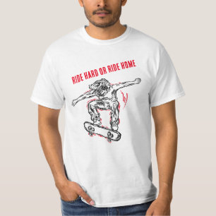 Camiseta Pateador Voador Fazendo Médio-Ar-Skateboard