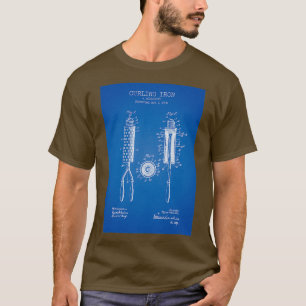 Camiseta Patente azul de ferro em curva
