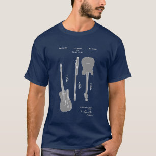 Camiseta Patente de Violão Elétrico Muito Legal