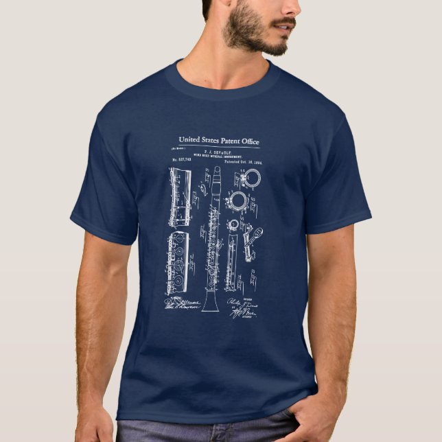Camiseta Patente dos EUA - Clarinet (Frente)