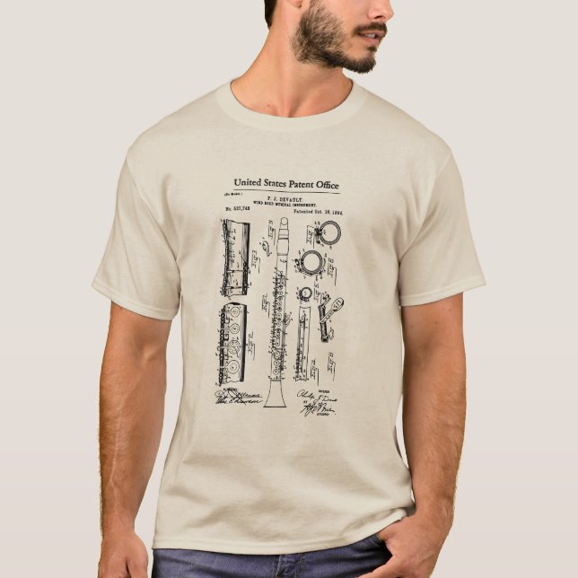 Camiseta Patente dos EUA - Clarinet (Frente)
