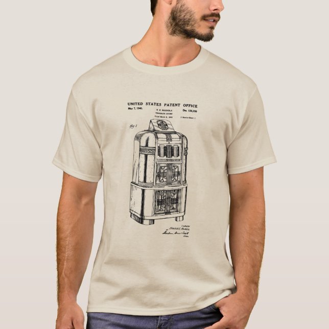 Camiseta Patente dos EUA - Rockola (Frente)