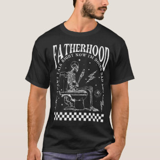 Camiseta Paternidade Esqueleto Não Posso Falar Agora ESTOU