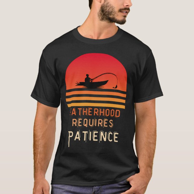 Camiseta Paternidade requer paciência (Frente)
