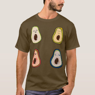 Camiseta Pateta de abacate de humor super adorável e minima