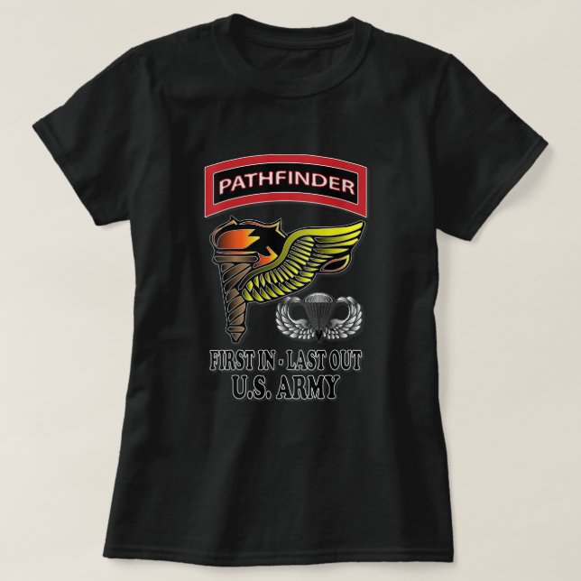 Camiseta Pathfinder do Exército dos Estados Unidos (Design  (Frente do Design)