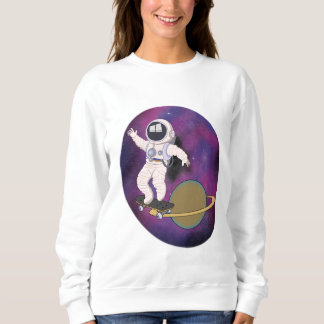 Camiseta Patinação astronauta no espaço